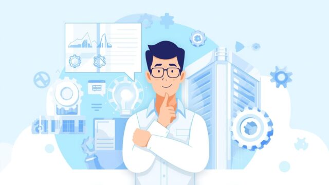 機械設計はやめとけと言われる理由と強みを解説する記事用の明るいフラットデザインのアイキャッチ画像